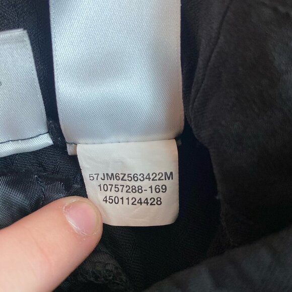 Anne Klein dress pants women’s size 8 textured black flat front chino - Picture 6 of 10